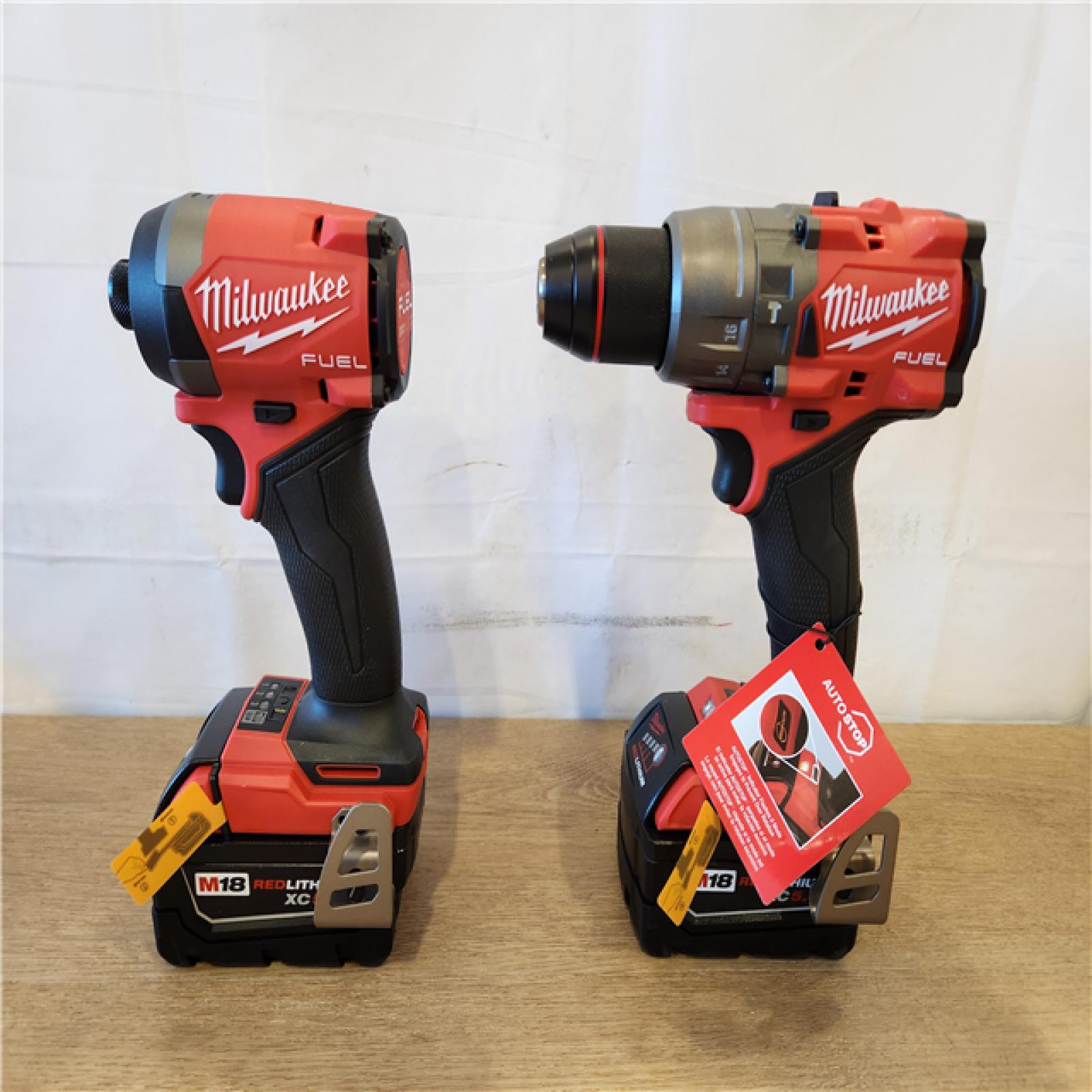 AS-IS- Milwaukee FUEL 18V Lithium-Ion Brushless Cordless Hammer Drill and Impact Driver Combo Kit