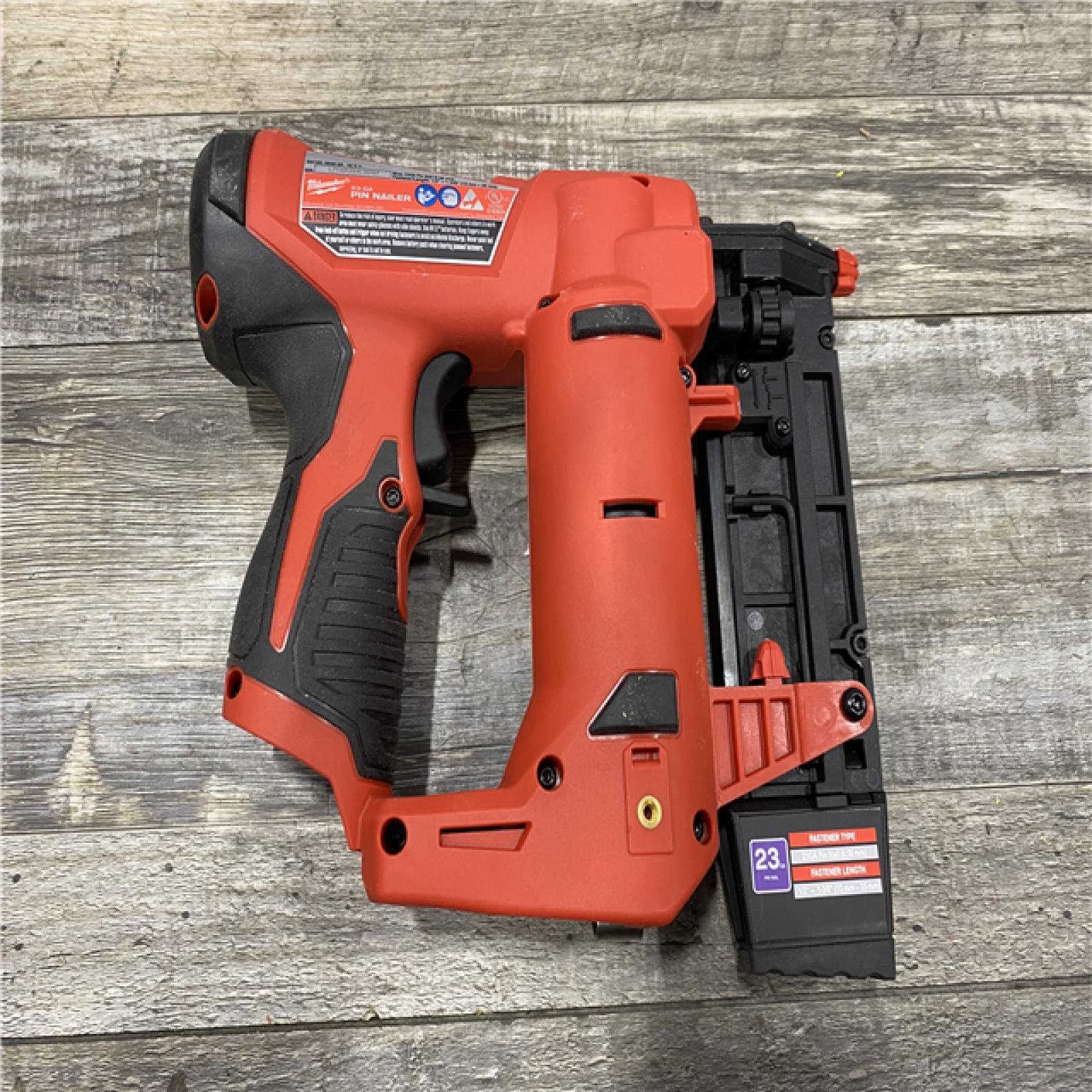 AS-IS Milwaukee 12-Volt 23-Gauge Lithium-Ion Cordless Pin Nailer (Tool-Only)