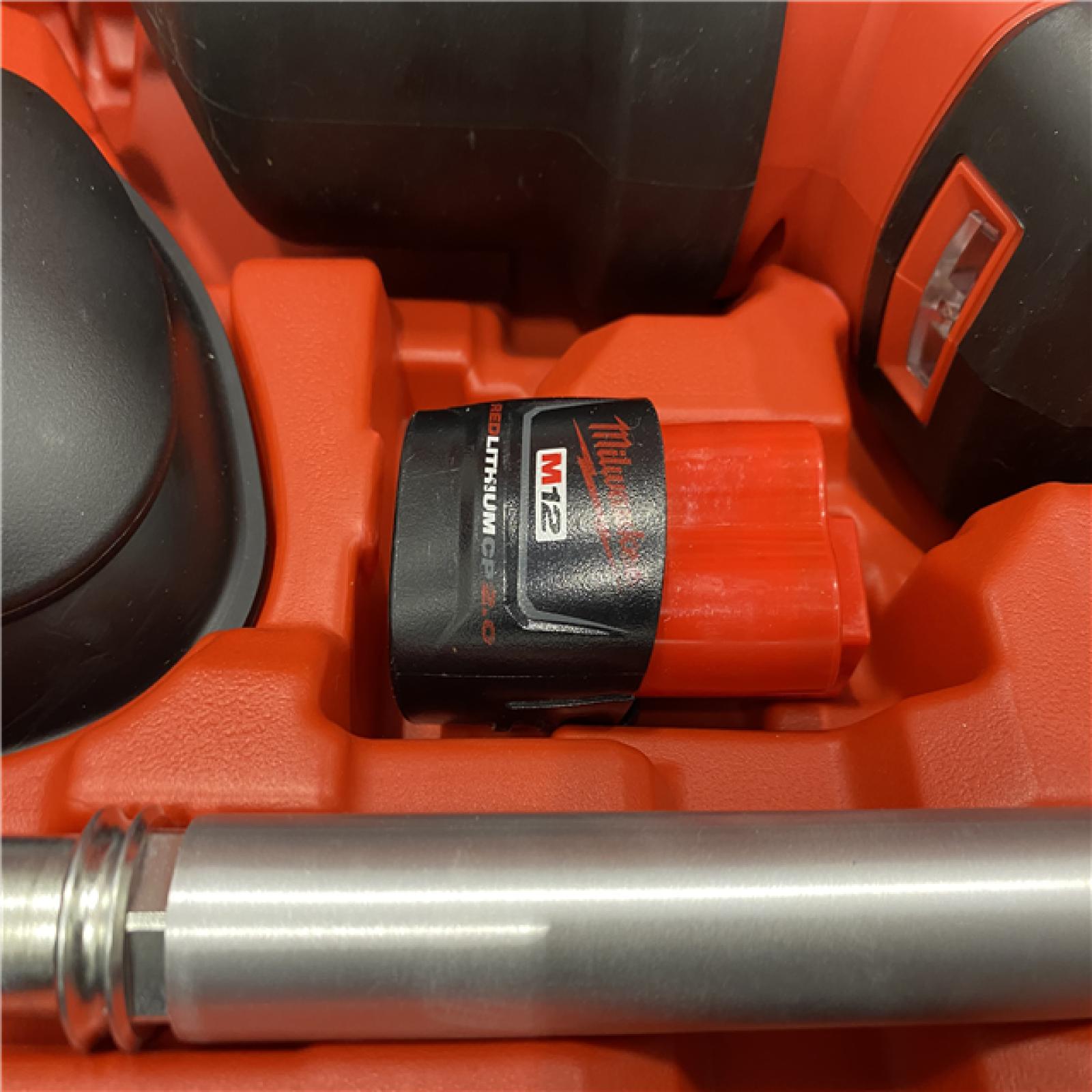 AS-IS Milwaukee 12-Volt Lithium-Ion Cordless Drain Cleaning Airsnake Air Gun Kit