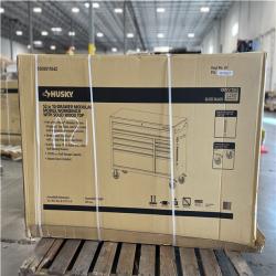 DALLAS LOCATION- AS-IS HUSKY 52 in. W x 20 in. 10 Drawer Mobile Workbench Gloss Black/Wood Top