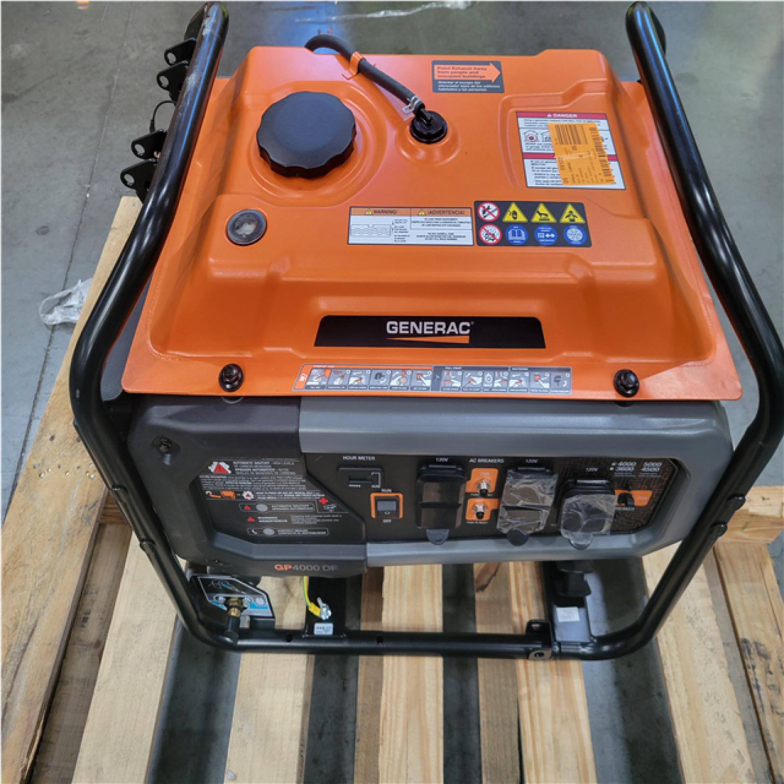 CALIFORNIA AS-IS GENERAC GP4000 DUAL FUEL GENERATOR