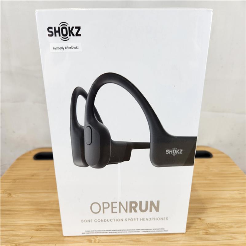 Shokz OpenRun Standard Bone Conduction Open-Ear Headphones in Black
