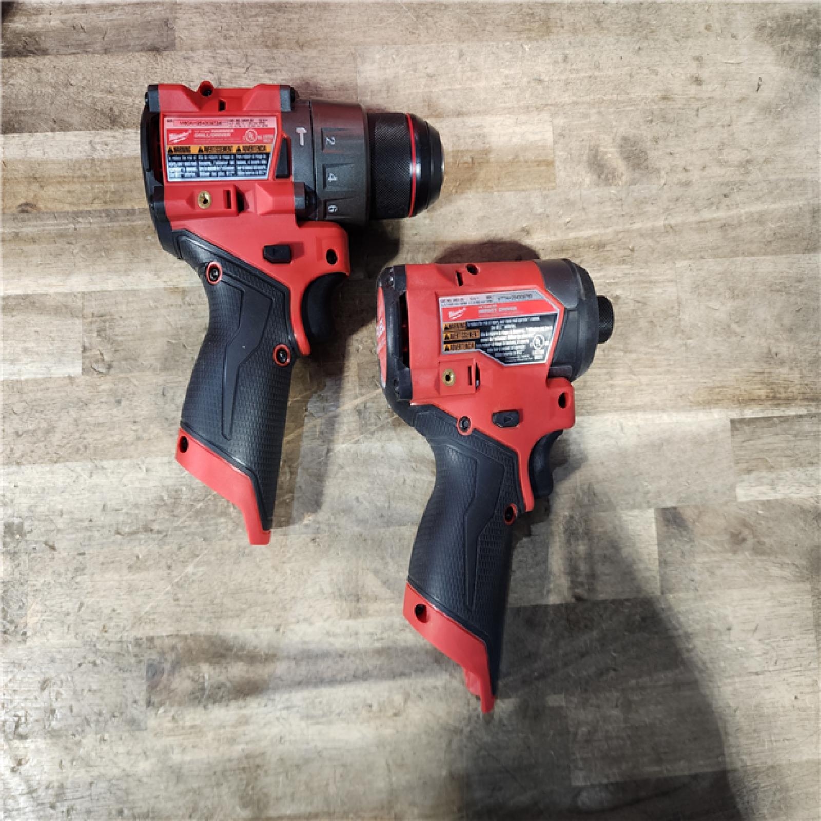 HOUSTON LOCATION - AS-IS Milwaukee M12 FUEL Cordless 2-Tool Combo Kit: 1/2Hammer Drill  1/4Hex Impact Driver 3497-22
