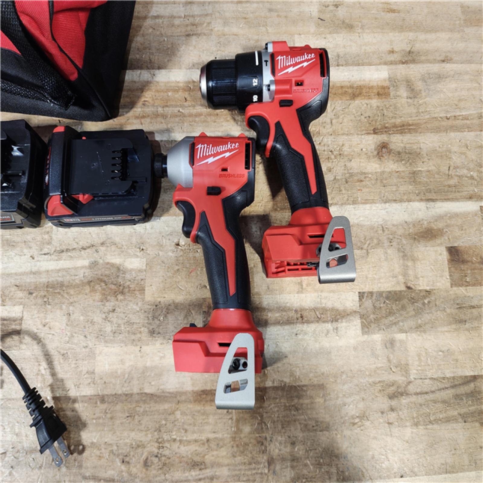 HOUSTON LOCATION - AS - IS Milwaukee 18-Volt Lithium-Ion Brushless Cordless Compact Hammer Drill/Impact Combo Kit