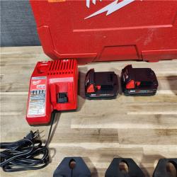 HOUSTON LOCATION - AS-IS M18 18V Lithium-Ion Cordless Short Throw Press Tool Kit with 3 PEX Crimp Jaws (2) 2.0 Ah Batteries and Charger