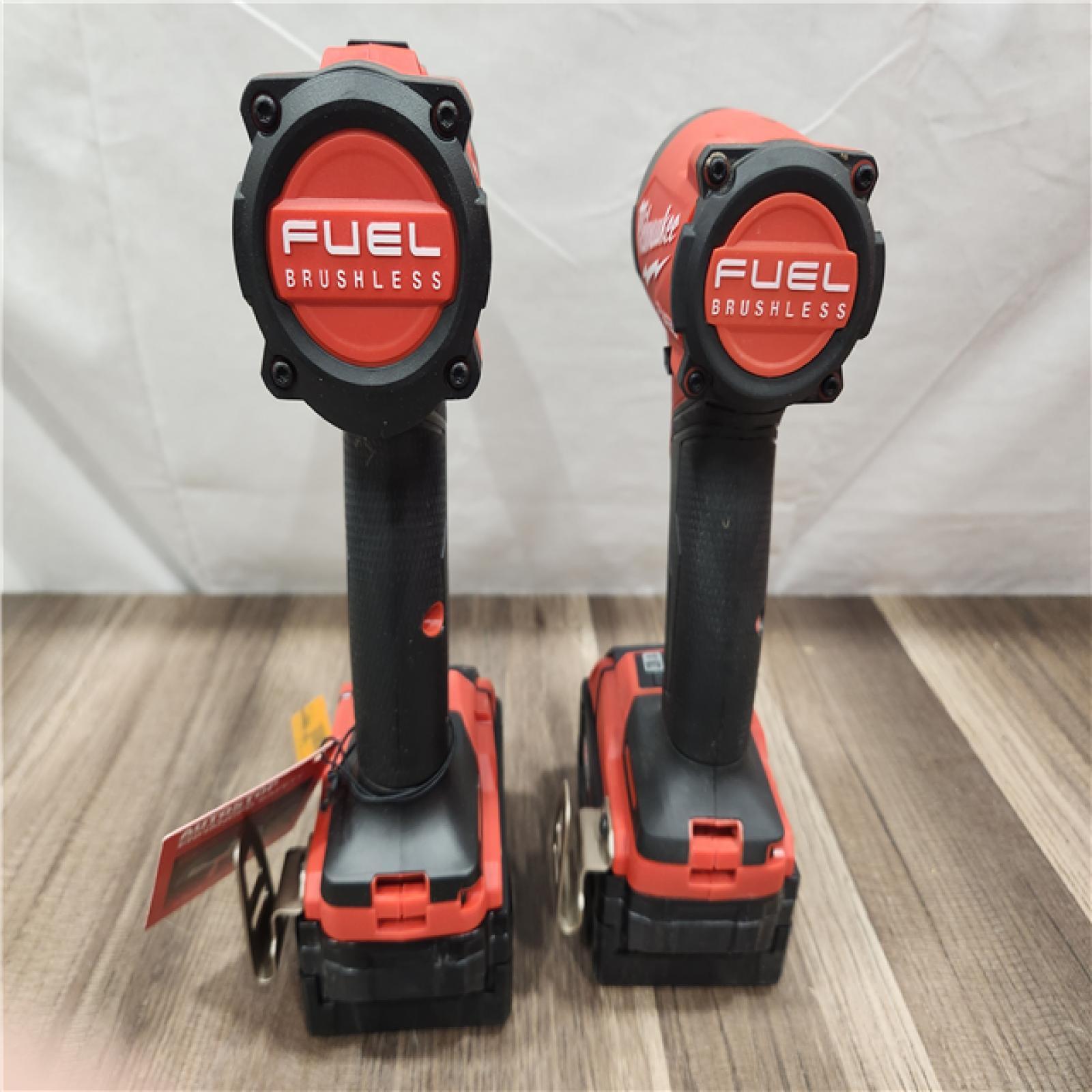 AS-IS- MILWAUKEE FUEL 18V Lithium-Ion Brushless Cordless Hammer Drill and Impact Driver Combo Kit