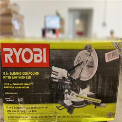 DALLAS LOCATION - RYOBI 15 Amp 12 in. Corded Sliding Compound Miter Saw with LED Cutline Indicator