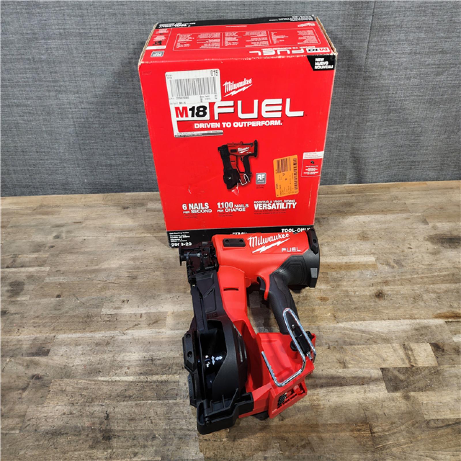 HOUSTON LOCATION - AS-IS (APPEARS LIKE NEW) Milwaukee M18 FUEL 18-Volt Lithium-Ion Brushless Cordless Coil Roofing Nailer (Tool Only)