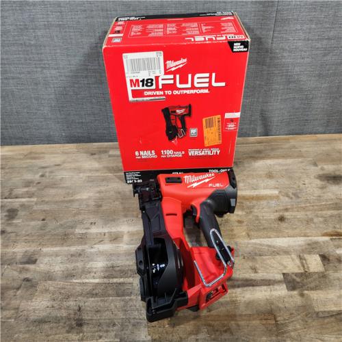 HOUSTON LOCATION - AS-IS (APPEARS LIKE NEW) Milwaukee M18 FUEL 18-Volt Lithium-Ion Brushless Cordless Coil Roofing Nailer (Tool Only)