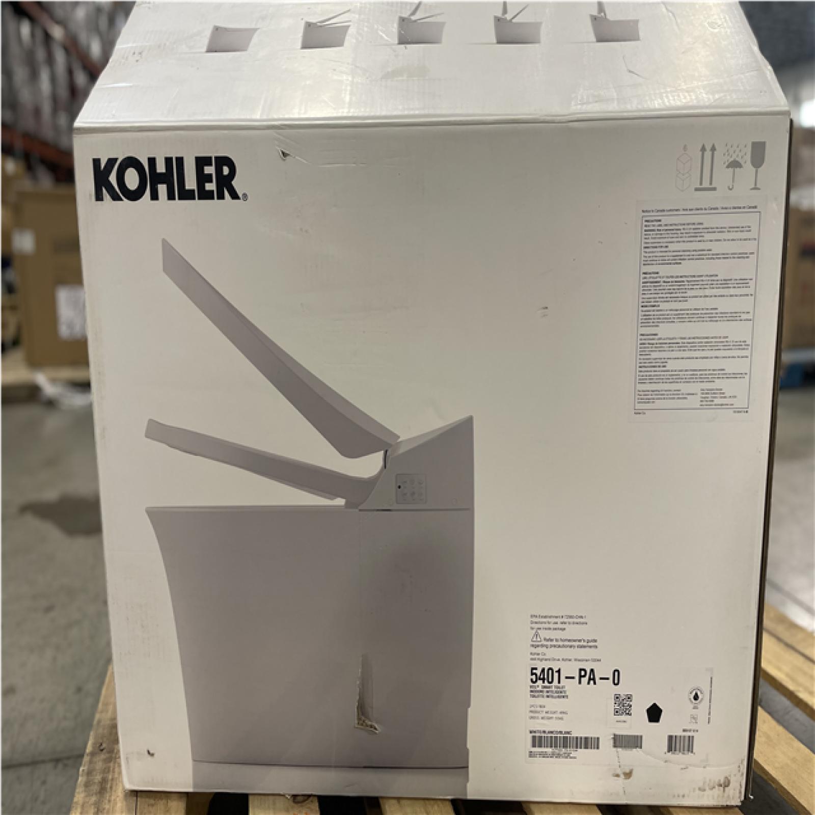 DALLAS LOCATION- KOHLER Veil® One-piece compact elongated smart toilet  dual-flush  bidet  touch screen remote  (WHITE)