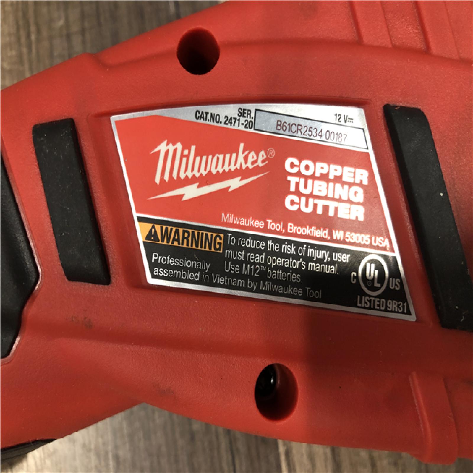 AS-IS Milwaukee  12V Lithium-Ion Cordless Copper Tubing Cutter (Tool-Only)