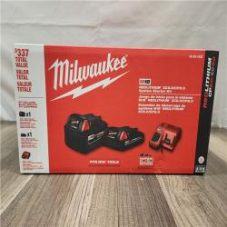 NEW- Milwaukee M18 18-Volt Lithium-Ion Starter Kit with One 5.0 Ah and One 2.0 Ah Battery and Charger