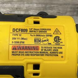 AS-IS DEWALT Atomic 20V Max Lithium-Ion Brushless Cordless Compact 1/4 in. Impact Driver Kit