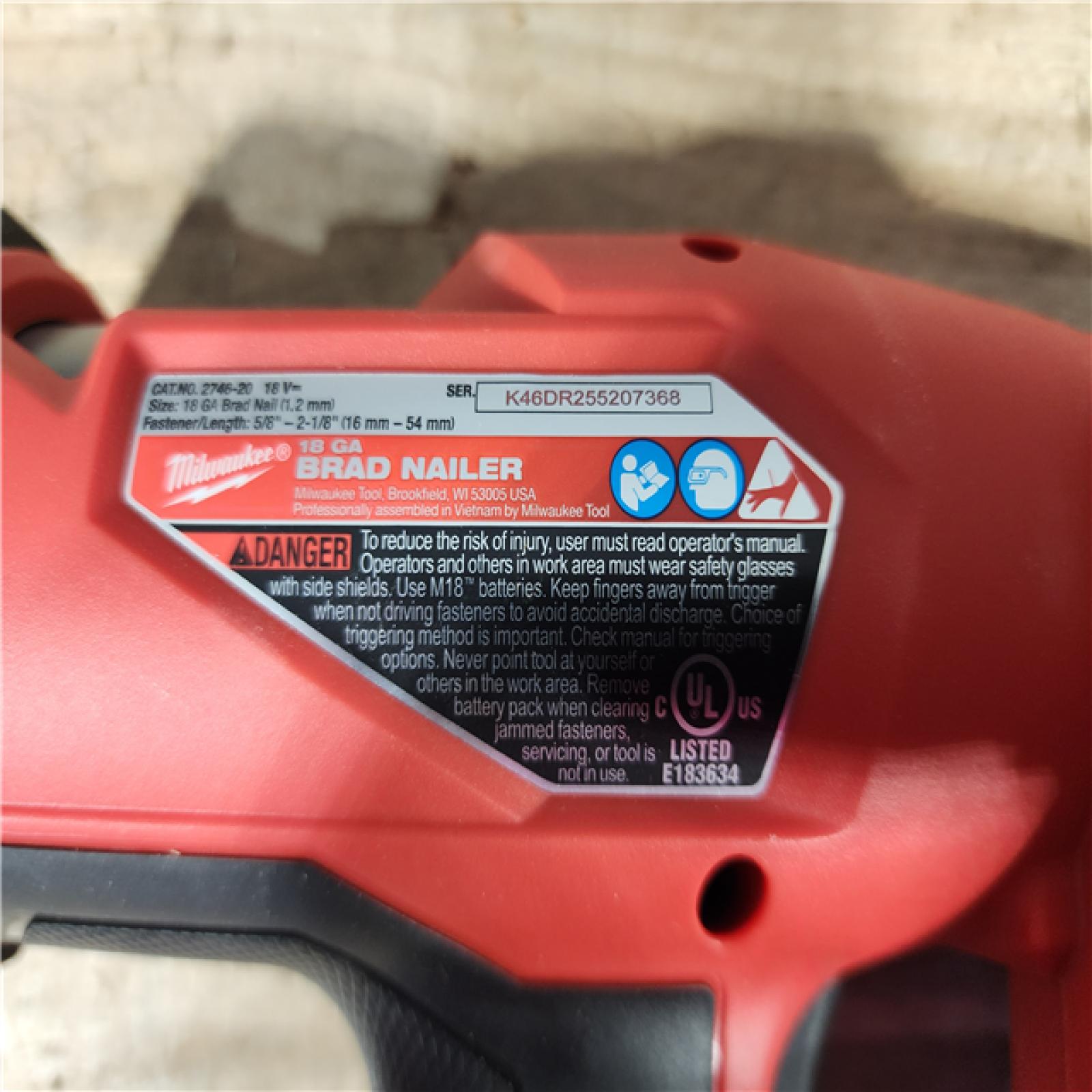 HOUSTON LOCATION - AS - IS Milwaukee FUEL 18-Volt Lithium-Ion Brushless Cordless Gen II 18-Gauge Brad Nailer (Tool-Only)
