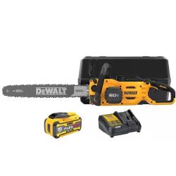 AS-IS DEWALT FLEXVOLT 60V MAX 20 in. Brushless Electric Cordless Chainsaw Kit and Carry Case with (1) FLEXVOLT 5 Ah Battery & Charger