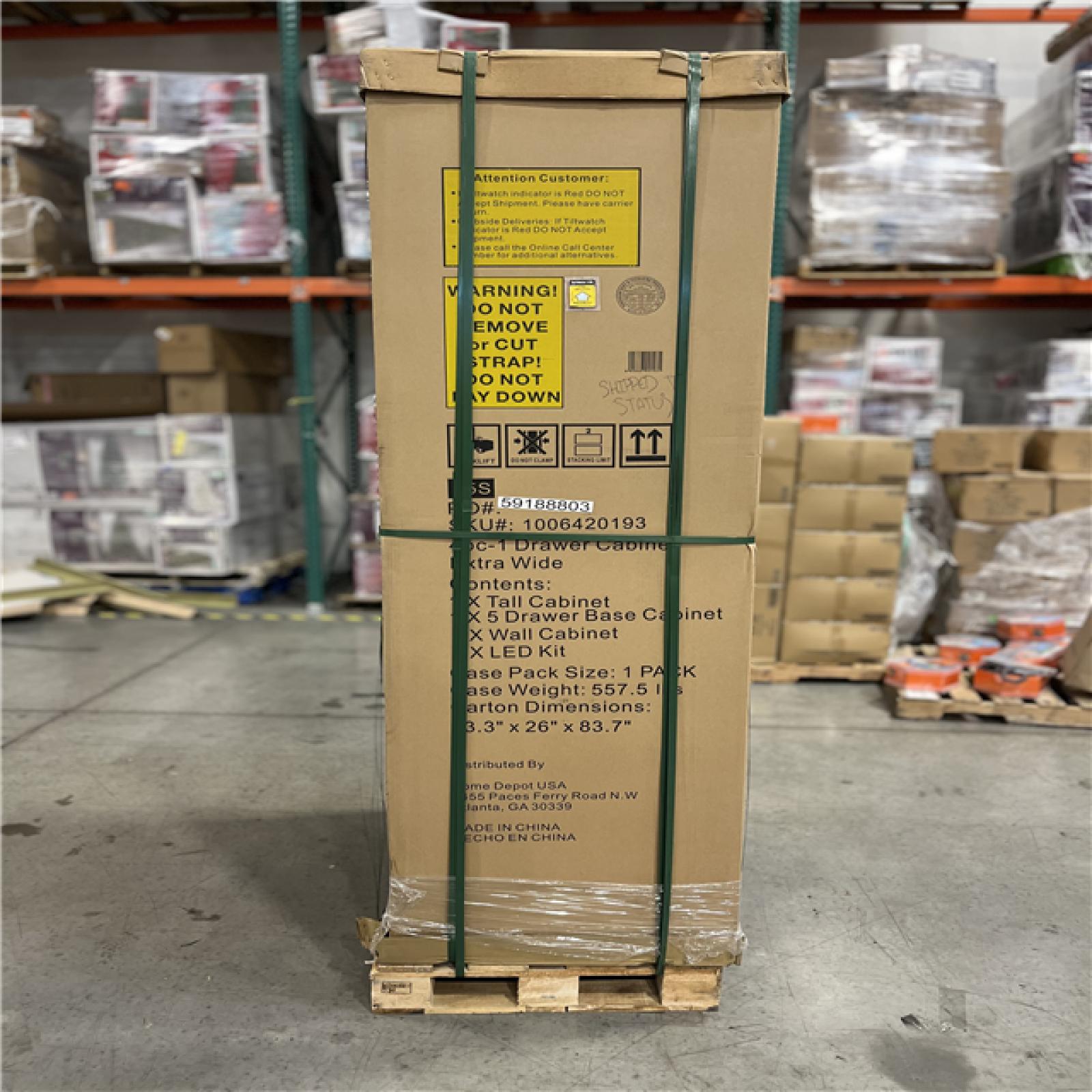 DALLAS LOCATION - AS-IS Husky 4-Piece Extra Wide Heavy Duty Welded Steel Garage Storage System