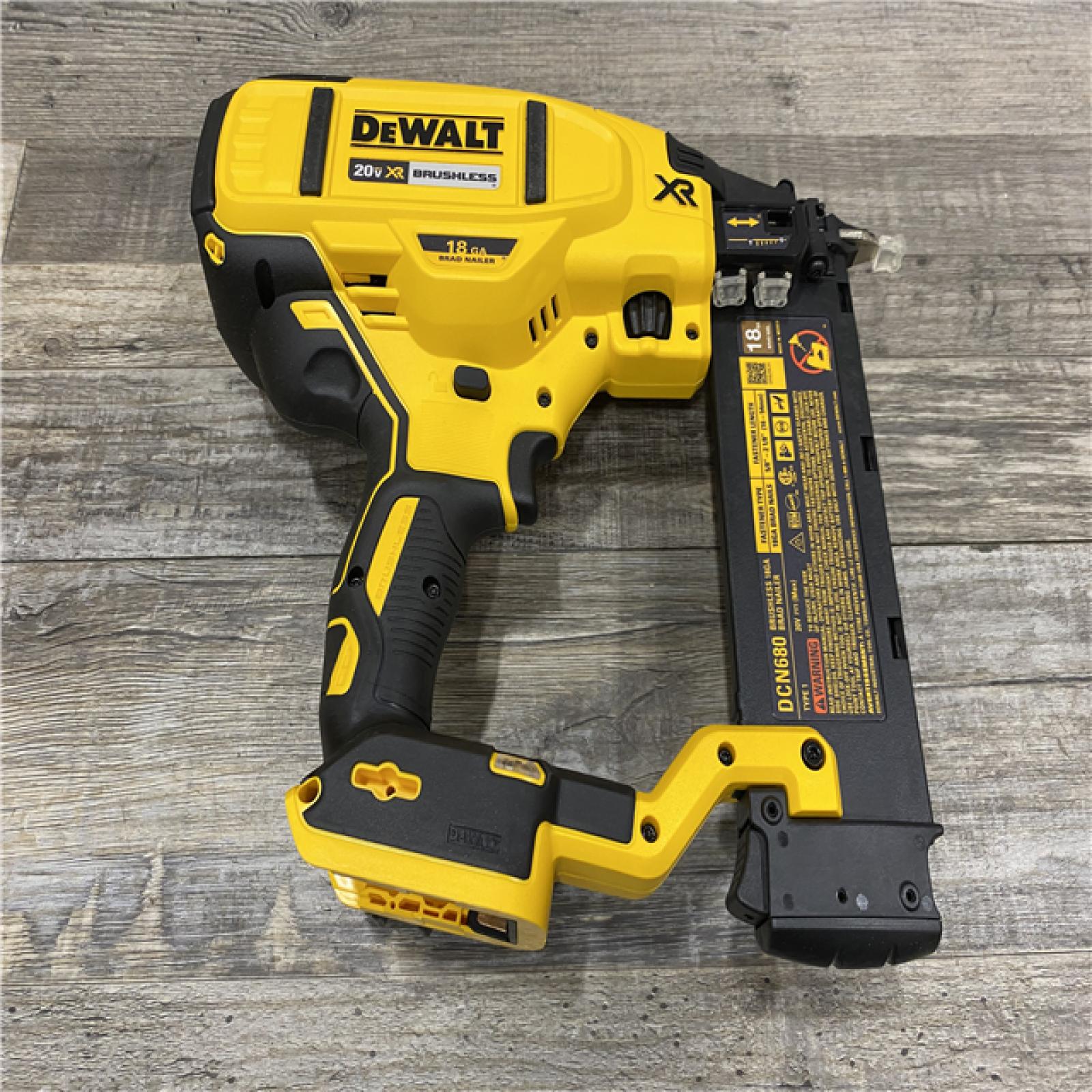 AS-IS DEWALT 20V MAX XR Lithium-Ion Electric Cordless 18-Gauge Brad Nailer (Tool Only)