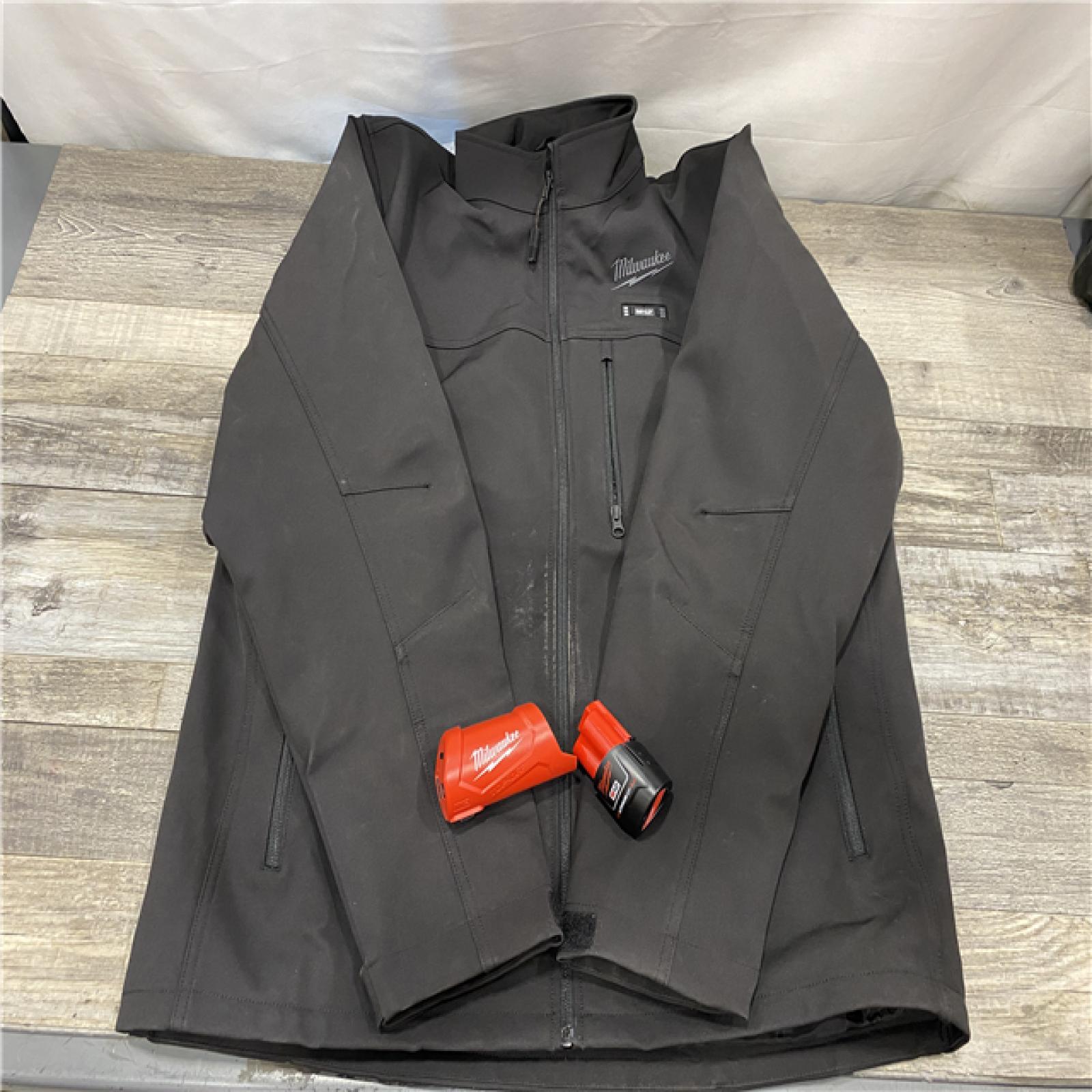 Milwaukee Men's X-Large  12-Volt Lithium-Ion Cordless Tough Shell Black Heated Jacket Kit