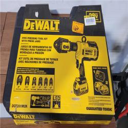 California AS-IS DeWalt Pipe Pressing Tool Kit  Includes (2) Batteries  Charger & Hard Case