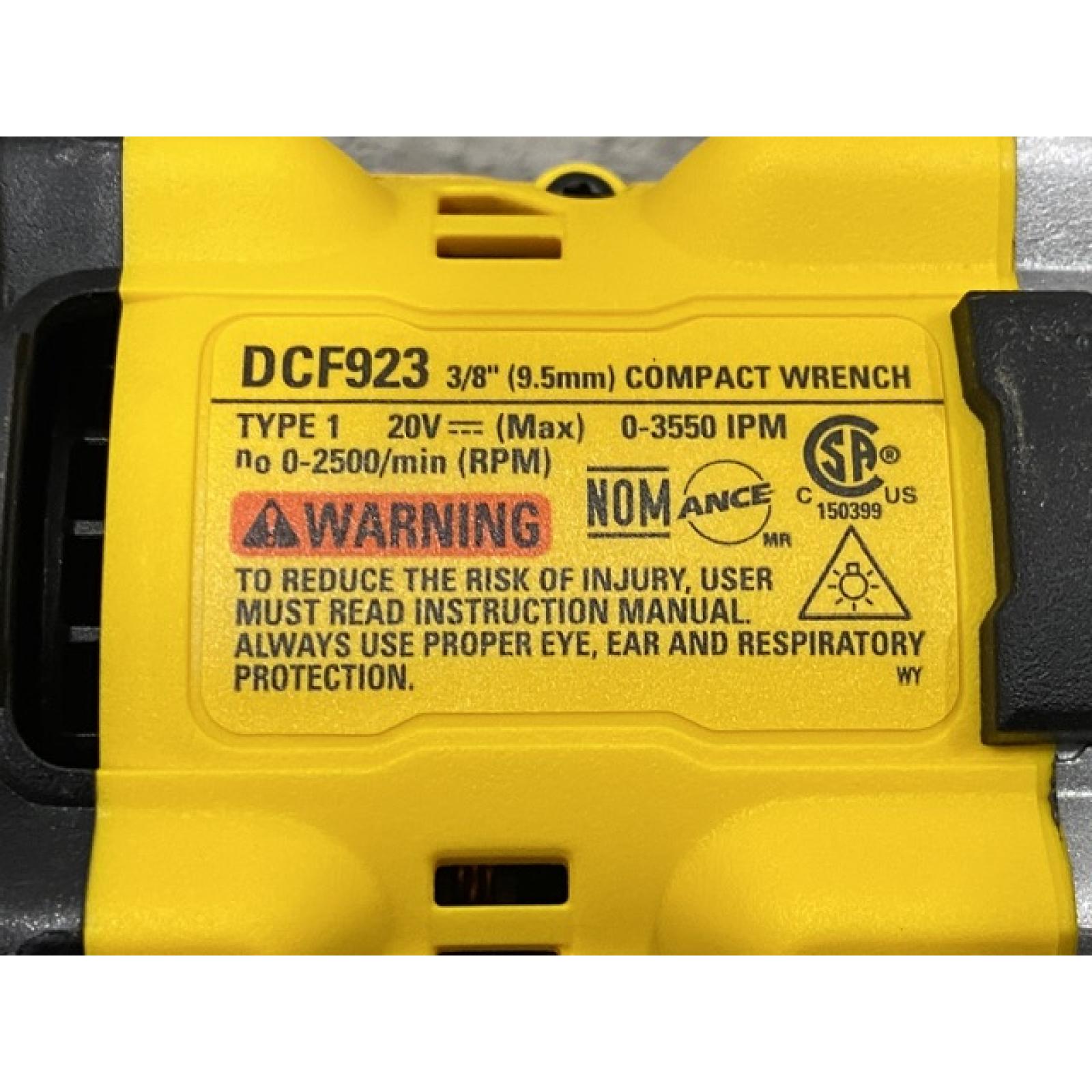 AS-IS DEWALT ATOMIC 20V MAX Cordless Brushless 3/8 in.Variable Speed Impact Wrench (Tool Only)