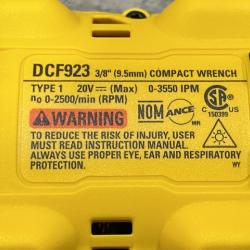 AS-IS DEWALT ATOMIC 20V MAX Cordless Brushless 3/8 in.Variable Speed Impact Wrench (Tool Only)