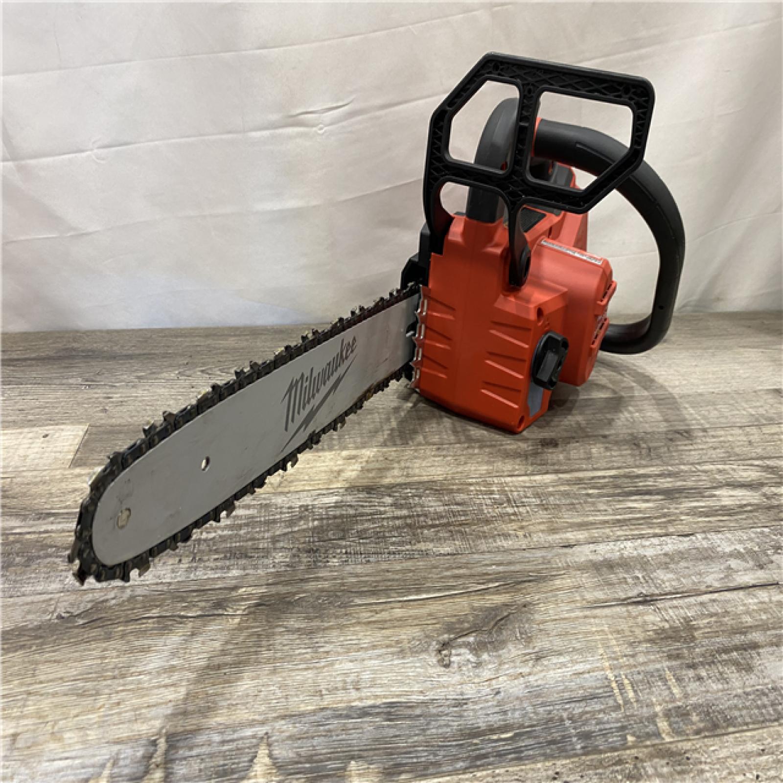 AS-IS Milwaukee FUEL 14 in. 18V Lithium-Ion Brushless Cordless Battery Top Handle Chainsaw (Tool Only)