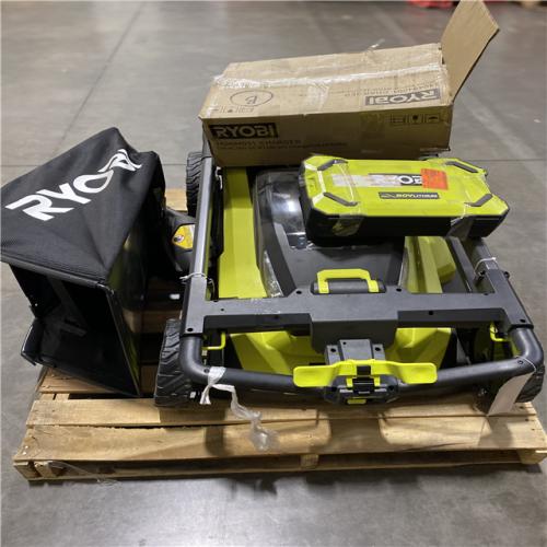 Dallas Location - As-Is RYOBI 80V HP Brushless Battery Cordless Electric 30 in.Lawn Mower with Battery and Charger