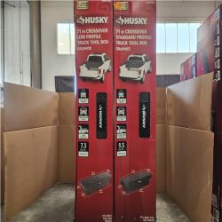 Phoenix NEW Husky 71 in. Crossover Truck Tool Box in Aluminum, w/ Low Profile for Full Size Trucks, in Graphite Pallet of 4