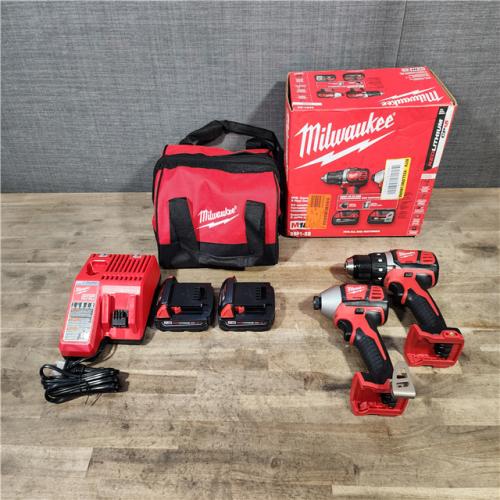 HOUSTON LOCATION - AS-IS Milwaukee 18V Cordless Brushed 2-Tool Drill/Driver and Impact Driver Kit