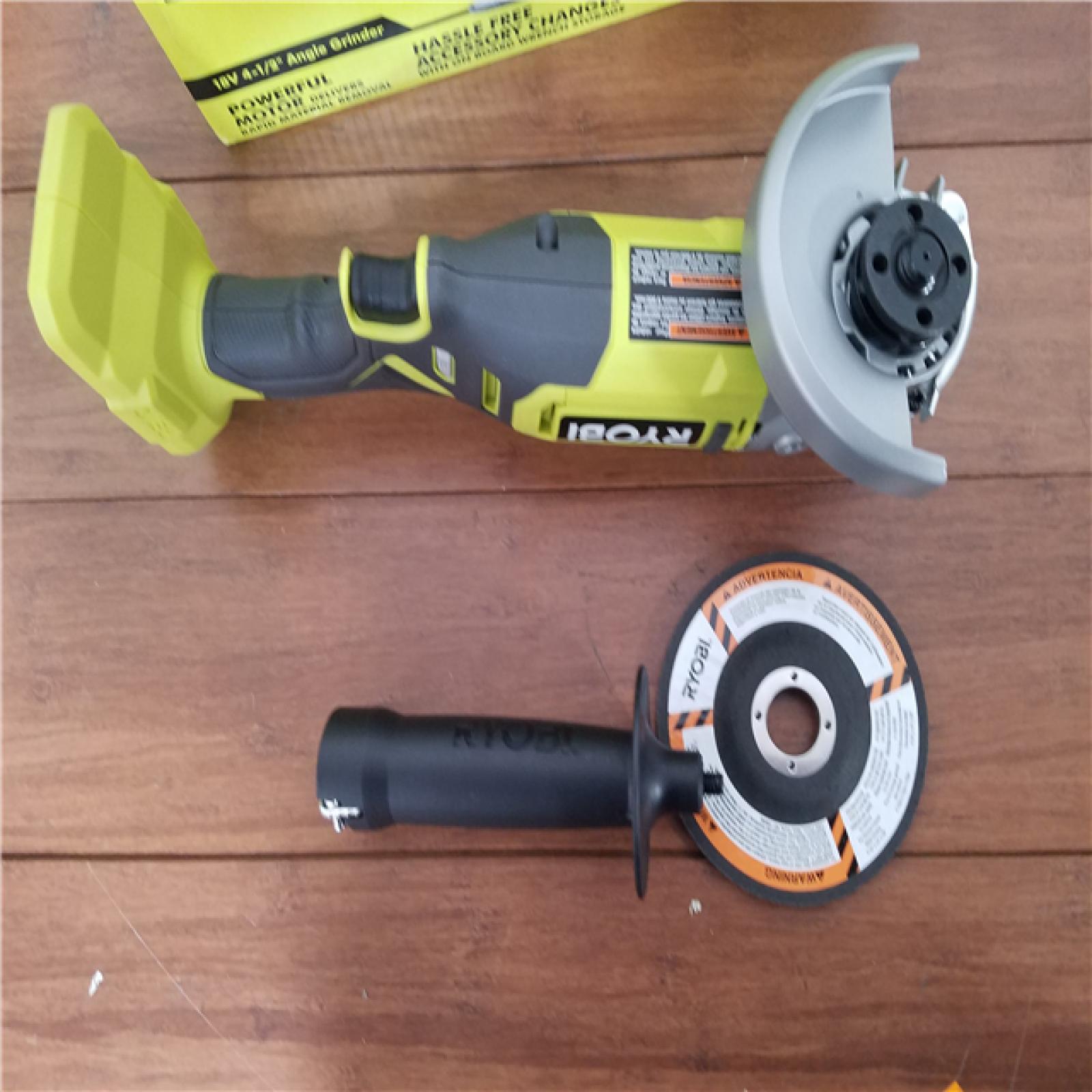 CALIFORNIA AS-IS RYOBI ONE+18V 4-1/2ANGLE GRINDER(TOOL ONLY)