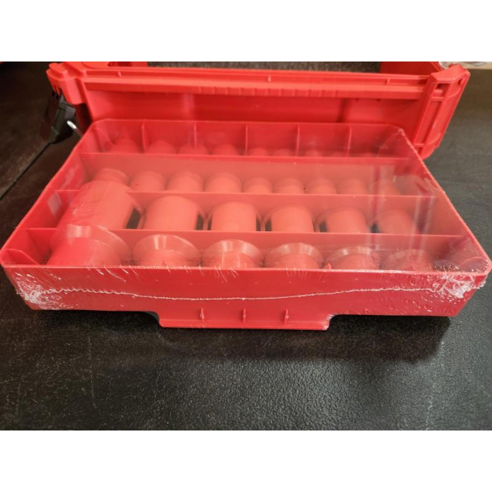 Phoenix NEW Milwaukee SHOCKWAVE Impact-Duty 1/2 in. Drive Metric and SAE Standard Impact PACKOUT Socket Set 15 pieces (SEALED)