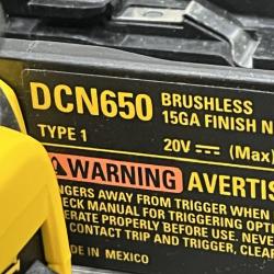 AS-IS DEWALT Cordless 20V MAX XR Angled Finish Nailer (Tool Only)