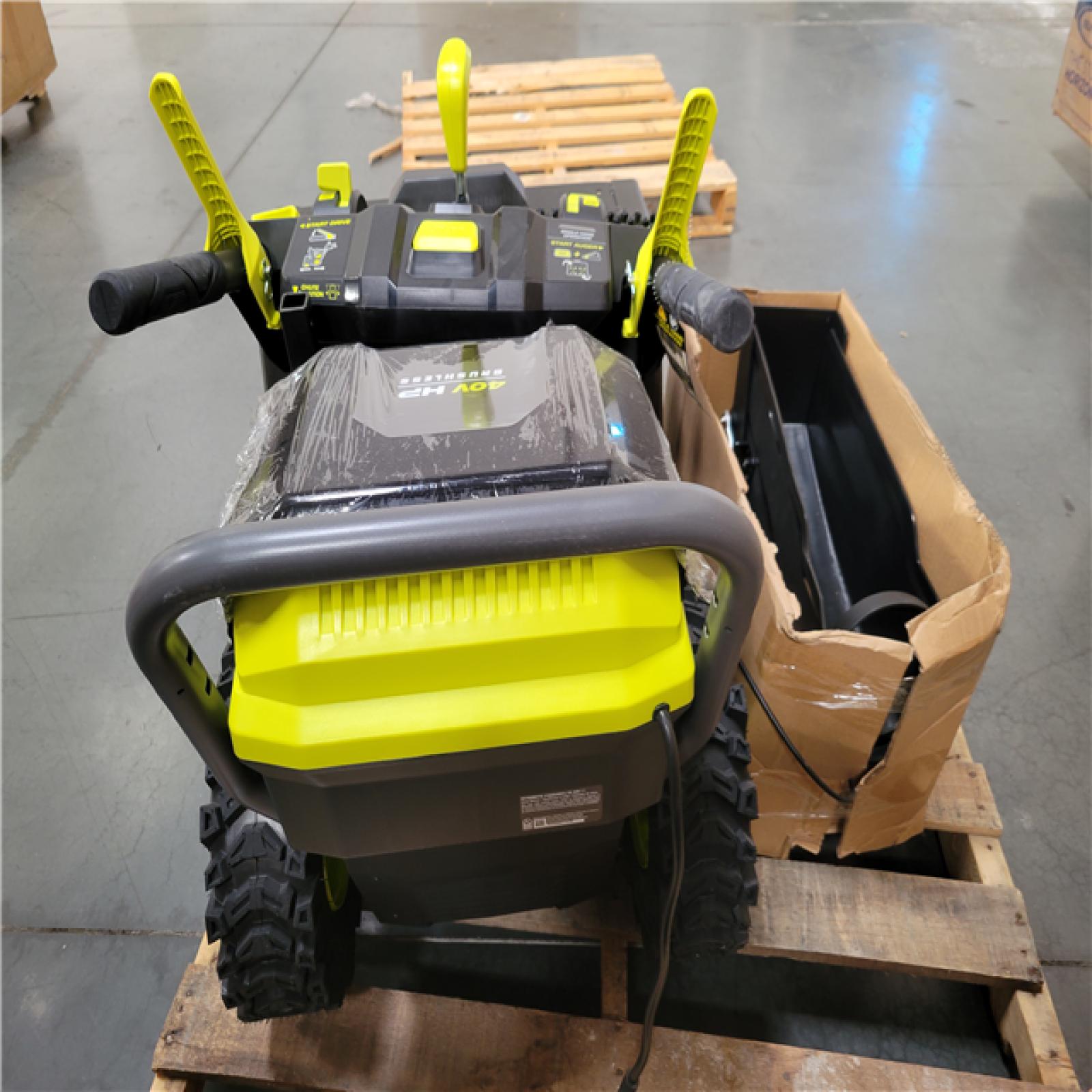 CALIFORNIA AS-IS RYOBI 22 40V BRUSHLESS SNOW BLOWER KIT