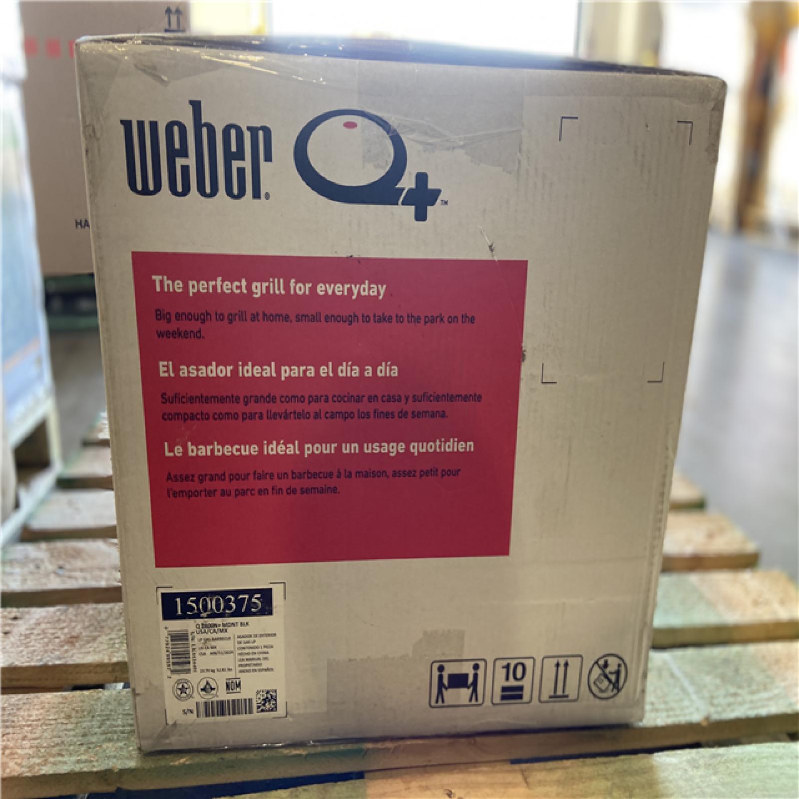 DALLAS LOCATION - Weber Q 2800N+ Portable Liquid Propane Gas Grill in Midnight Black