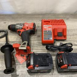 AS-IS Milwaukee FUEL 18V Lithium-Ion Brushless Cordless 1/2 in. Hammer Drill Driver Kit