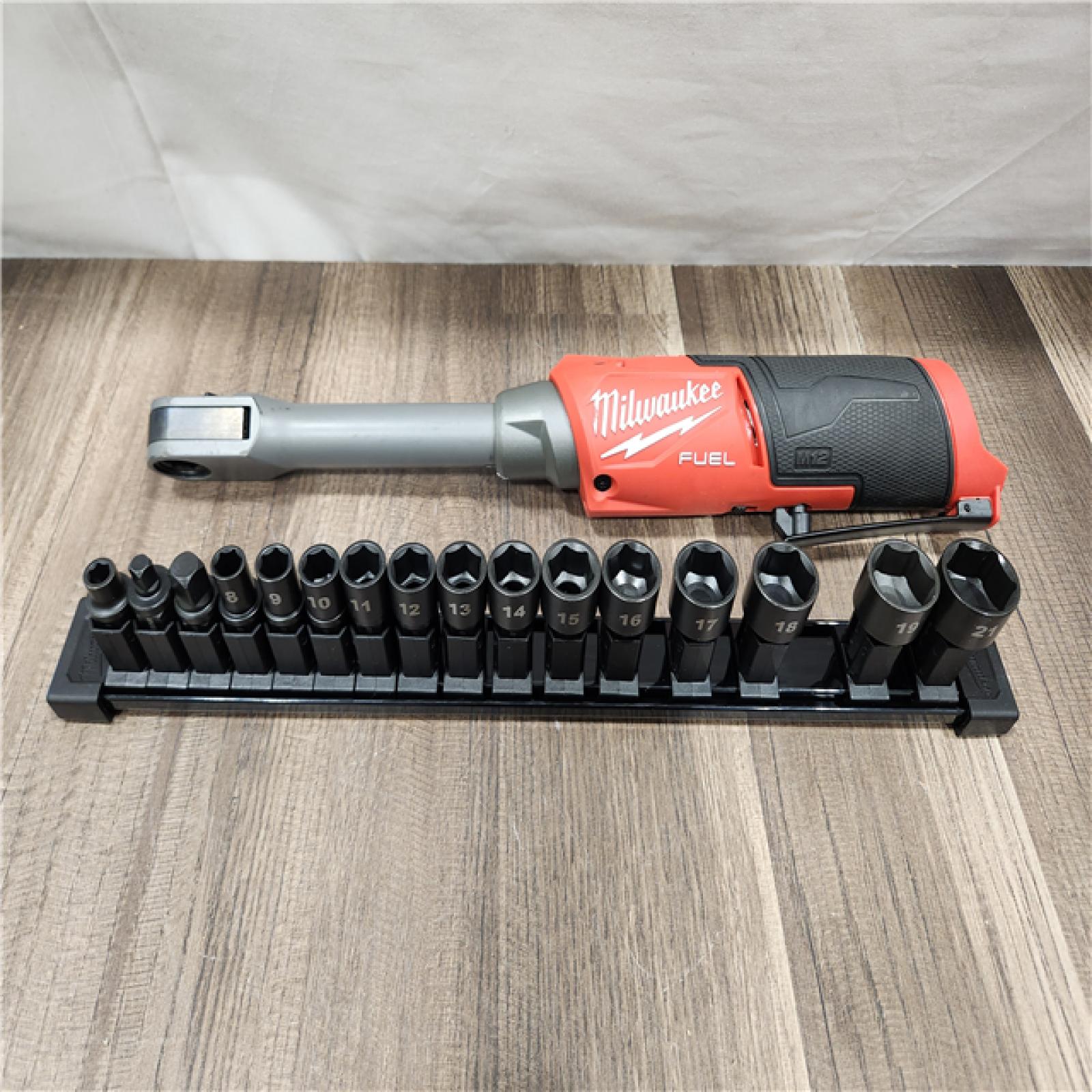 AS-IS- Milwaukee M12 FUEL INSIDER Extended Reach Box Ratchet (Tool-Only)