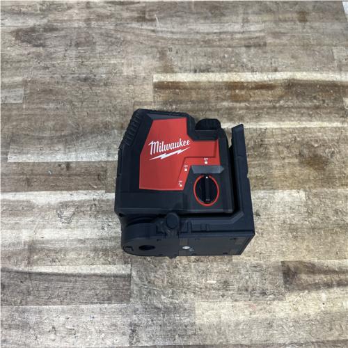 Houston Location AS-IS MILWAUKEE 100 ft. REDLITHIUM Lithium-Ion USB Green Rechargeable Cross Line Laser Level (TOOL ONLY)