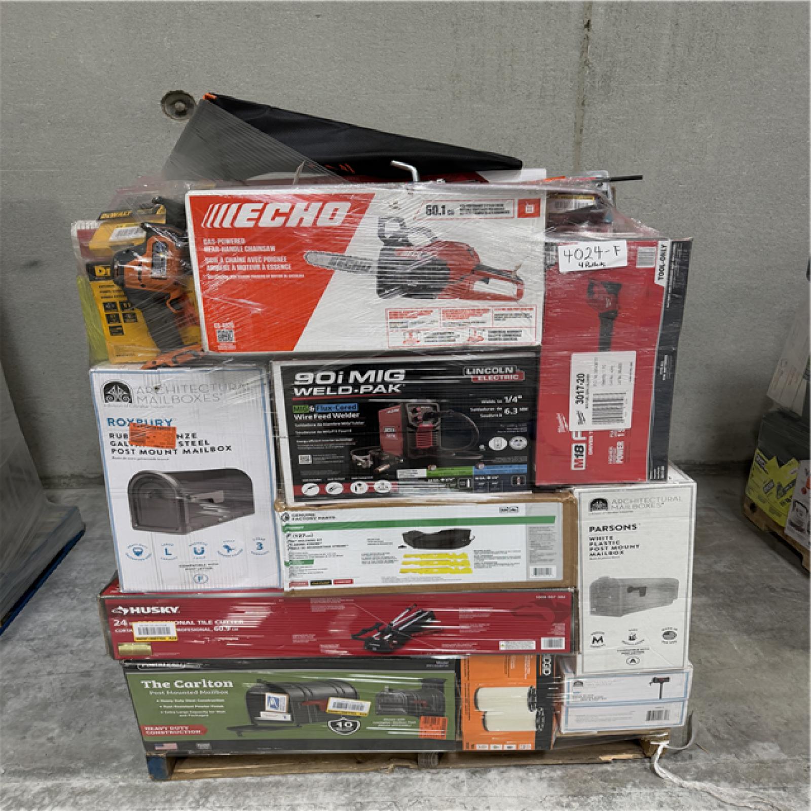 Atlanta Location AS-IS Tools Partial Truckload (4 Pallets) 4024-F