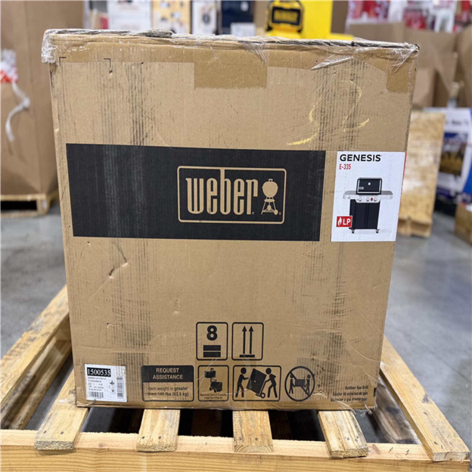 DALLAS LOCATION - WEBER Genesis E-335 3-Burner Liquid Propane Gas Grill in Black with Side Burner