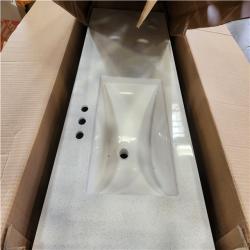 Phoenix NEW Glacier Bay Bannister 43 in. Single Sink Pearl Gray Freestanding Bath Vanity with Granite-Look Colorpoint White Cultured Marble Top