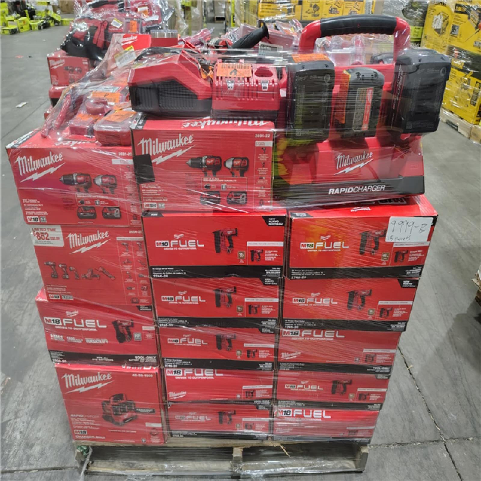 Pittston Location As-Is Power Tools Partial Truckload (15 Pallets) 9999-B