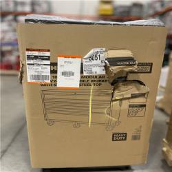 DALLAS LOCATION -Husky Modular Tool Storage 62 in. W X 24 in. D Heavy Duty Matte Black Mobile Workbench Cabinet with Stainless Steel Top