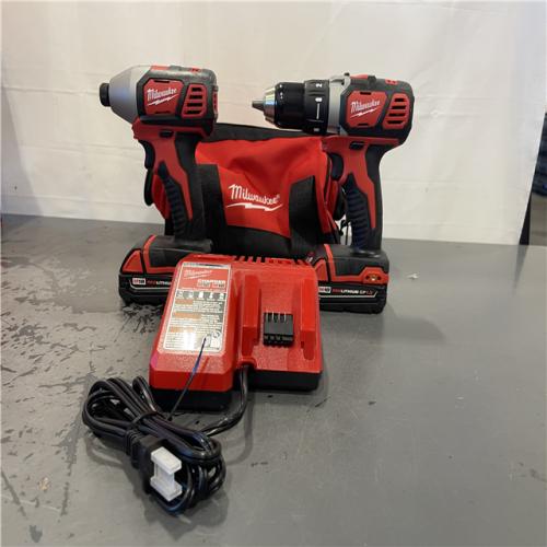 AS-IS- Milwaukee 18V Cordless Brushed 2-Tool Drill/Driver and Impact Driver Kit