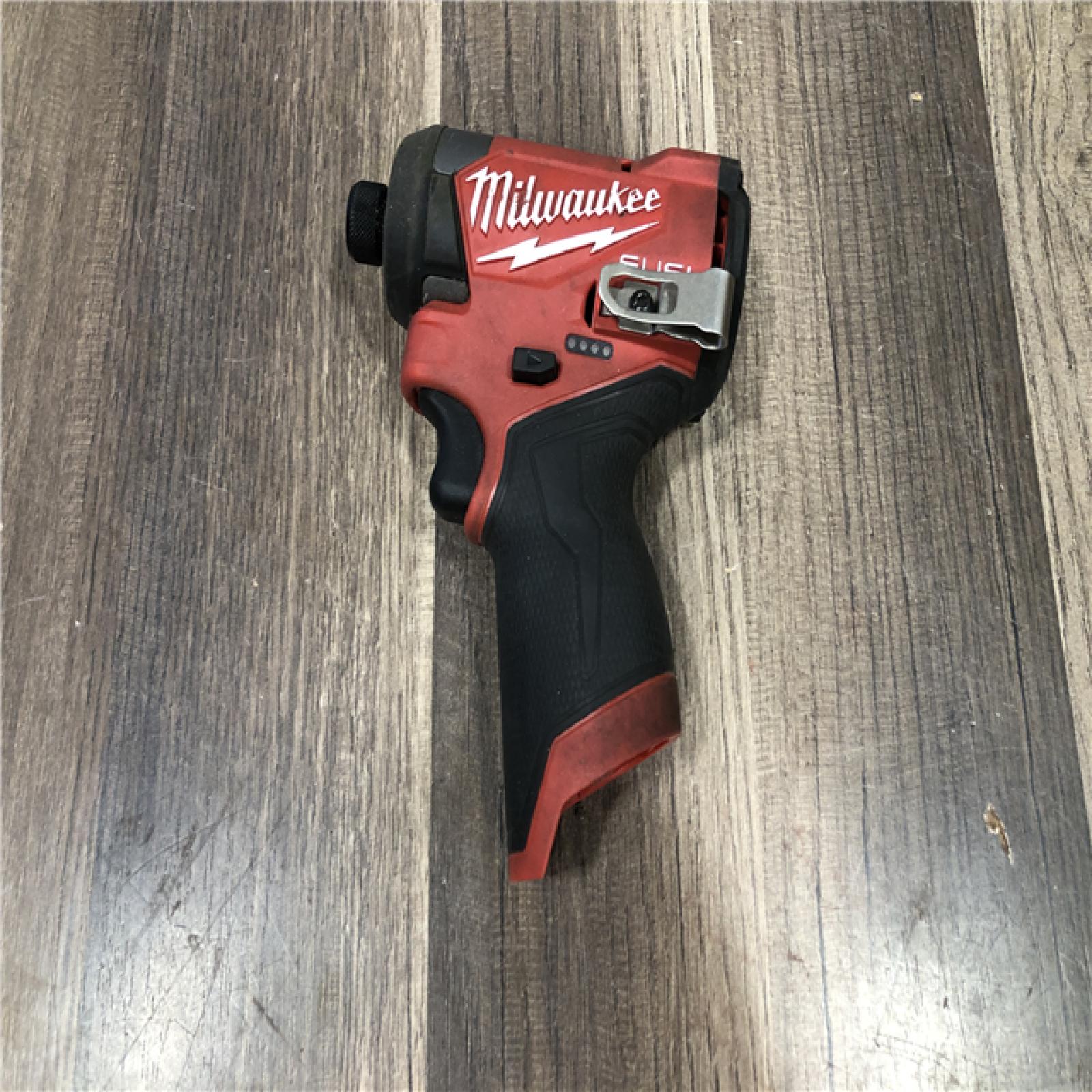 AS-IS Milwaukee  FUEL 12V Lithium-Ion Brushless Cordless 1/4 in. Hex Impact Driver (Tool-Only)