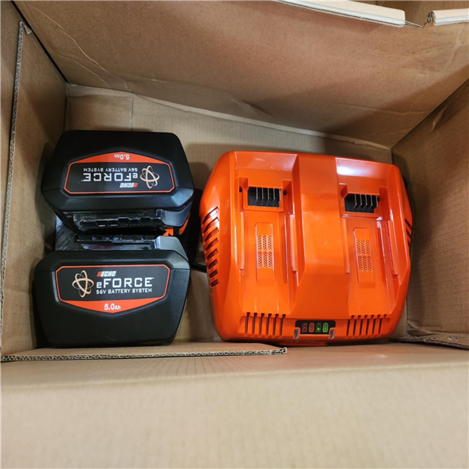 Phoenix ECHO 56V 195 MPH 795 CFM Cordless Battery Backpack Blower w/Tube Throttle and (2) 5.0Ah Batteries and Dual Port Charger