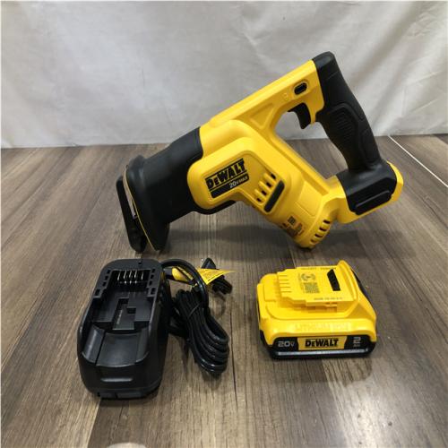 AS=IS DEWALT 20-Volt MAX Lithium-Ion Cordless Compact Reciprocating Saw with Battery 2Ah  Charger and Kit Bag