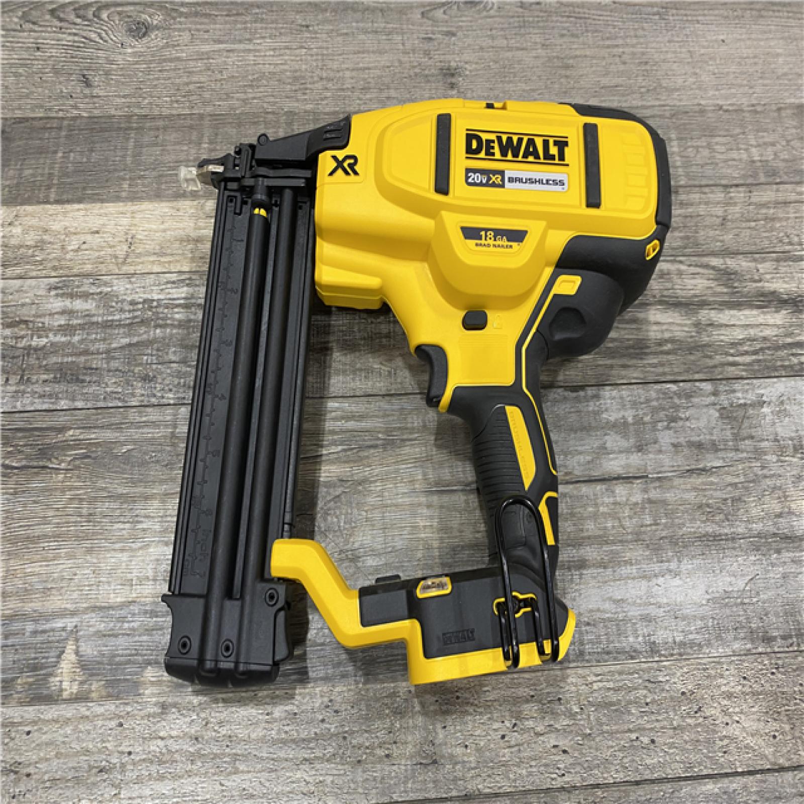 AS-IS DEWALT 20V MAX XR Lithium-Ion Electric Cordless 18-Gauge Brad Nailer (Tool Only)