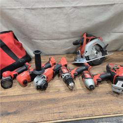 AS-IS Milwaukee M18 18-Volt Lithium-Ion Cordless Combo Kit 7-Tool with 2-Batteries, Charger and Tool Bag