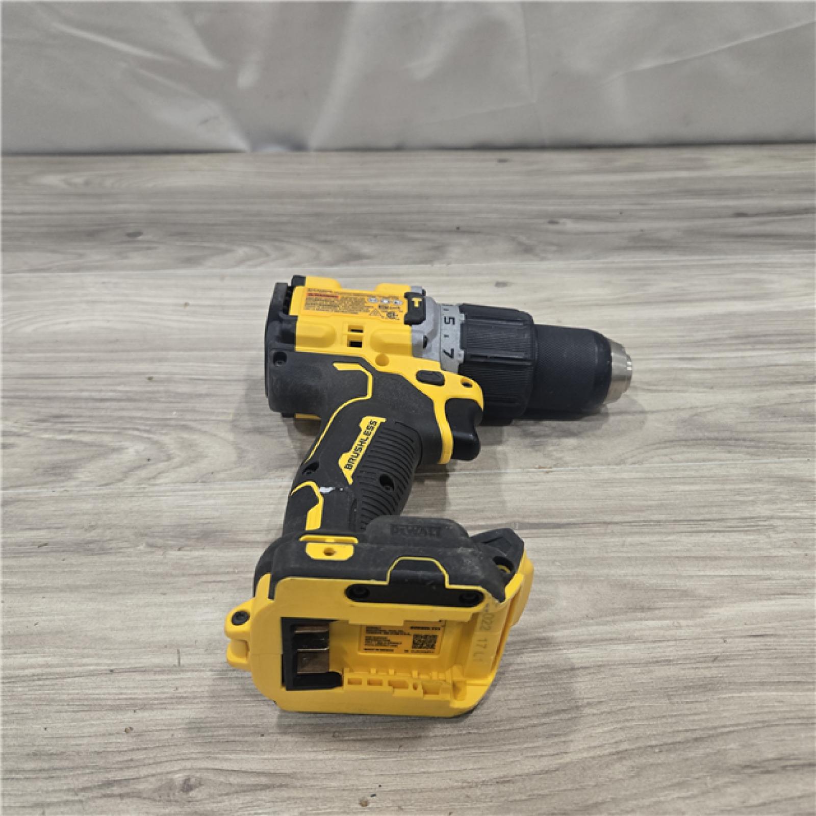 AS-IS DEWALT 20V Compact Cordless 1/2 in. Hammer Drill and 20V MAX POWERSTACK Battery Starter Kit