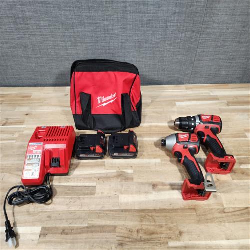 HOUSTON LOCATION - AS-IS Milwaukee 18V Lithium-Ion Cordless Drill Driver/Impact Driver Combo Kit